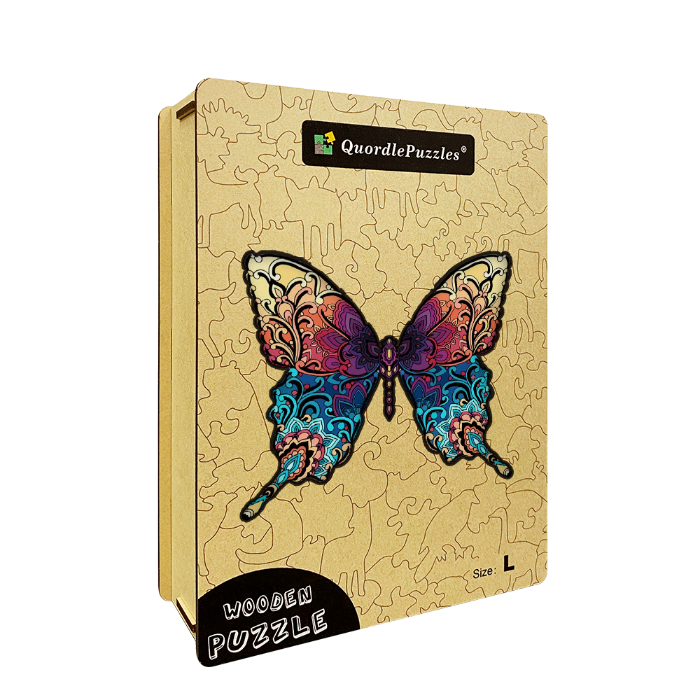 Farebné motýľové puzzle