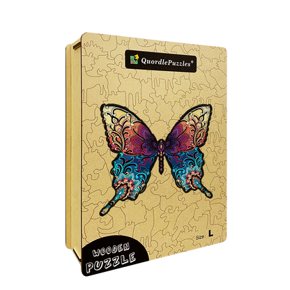 Farebné motýľové puzzle